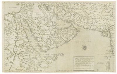 Mapa Indie a jihovýchodní Asie; Třetí část kresby Asie, 1561 od Giacomo Gastaldi