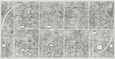 Univerzální mapa světa, Gastaldi, Giacomo od Giacomo Gastaldi