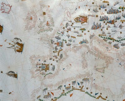 Námořní mapa, 1564 od Giacomo Maggiolo