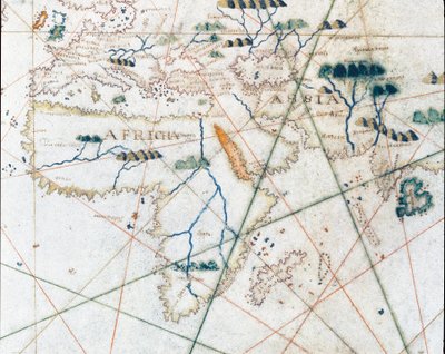 Pobřeží Evropy a severní Afriky (portulan od Giacomo Maggiolo