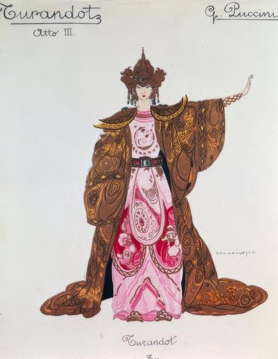 Figurka Turandot ve 3. jednání od Giacomo Puccini