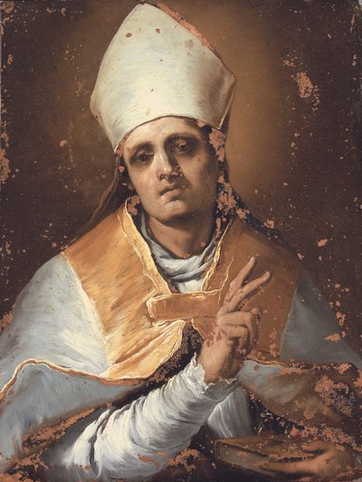 Svatý Januarius (olej na mědi) od Giacomo del Po