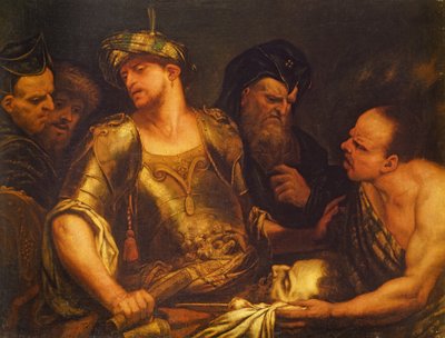 Kat představuje hlavu svatého Jana Křtitele králi Herodovi od Giambattista Langetti