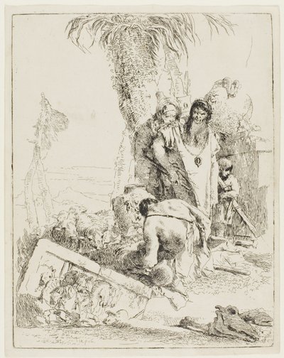 Pastýř se dvěma kouzelníky ze Scherzi od Giambattista Tiepolo