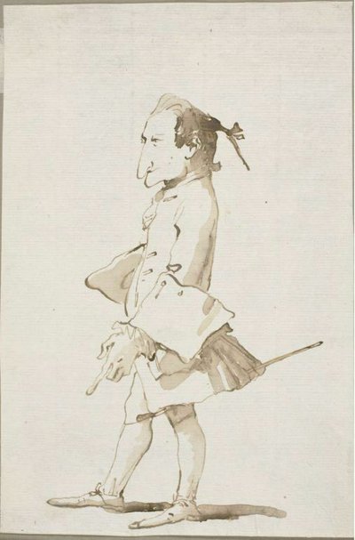 Karikatura muže, celovečerní, tváří vlevo od Giambattista Tiepolo