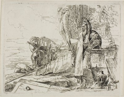 Stojící filozof a dvě další postavy, od Capricci od Giambattista Tiepolo