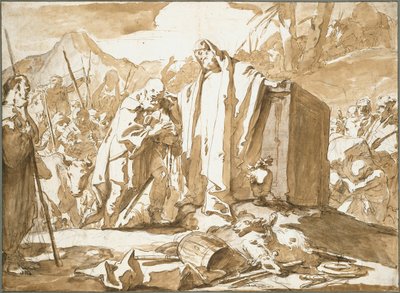 Setkání Abrahama a Melchisedeka od Giambattista Tiepolo