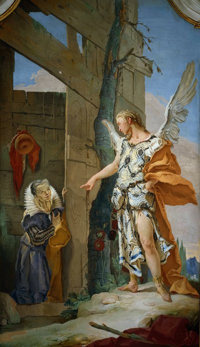 Objevení se anděla před Sarah, cca 1728. od Giambattista Tiepolo