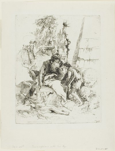 Dva kouzelníci se dvěma chlapci, od Scherzi od Giambattista Tiepolo