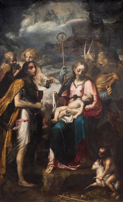 Panna s dítětem a tajemství umučení Krista od Giambattista Tinti
