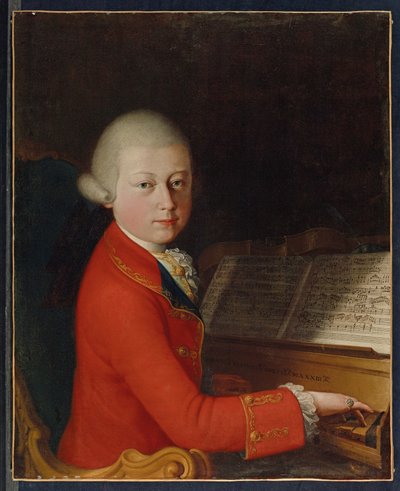 Portrét Wolfganga Amadea Mozarta ve věku 13 let ve Veroně od Giambettino (attr. to) Cignaroli