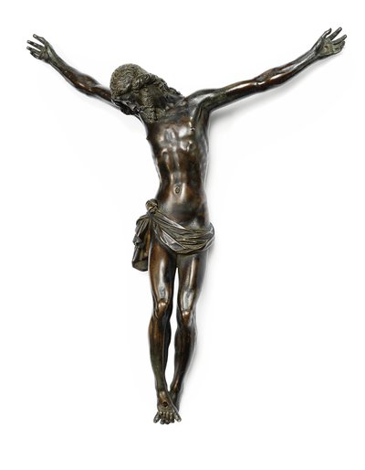 Postava ukřižovaného Krista, odlitá podle modelu od Giambologny, připisovaná Antoniu Susinimu a dílně, kolem 1580-1600 od Giambologna