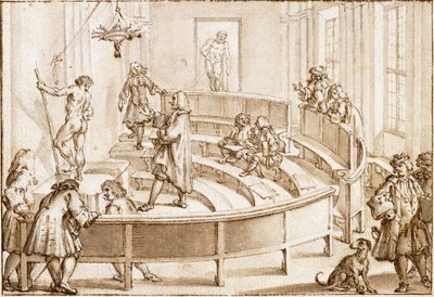 Academia Clementina, Bologna, s aktem umístěným mistrem kresby, Farnese Herculesem za od Giampietro Zanotti