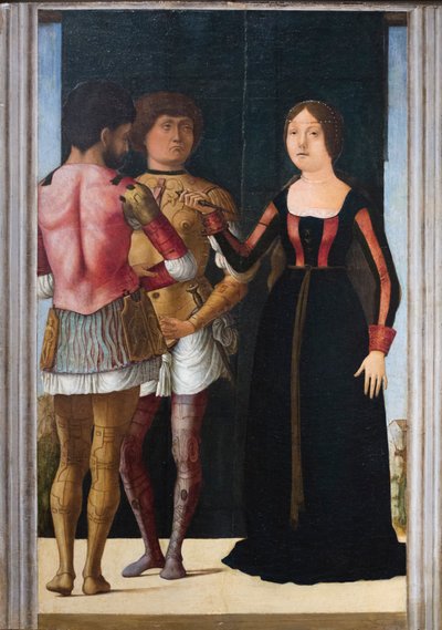 Brutus, Lucretia a Collatinus, asi 1490 (olej a tempera na desce) od Gian Francesco de