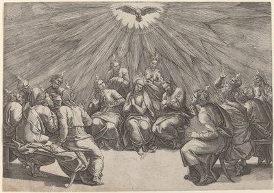 letnice od Gian Jacopo Caraglio after Raphael