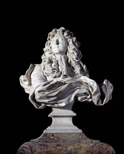 Busta Ludvíka XIV., francouzského krále. Socha Gian Lorenzo od Gian Lorenzo Bernini