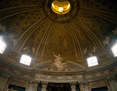 Uvnitř kopule, kostel svatého Ondřeje v Quirinal, architekt Gian Lorenzo Bernini (1598-1680), Řím, Itálie od Gian Lorenzo Bernini