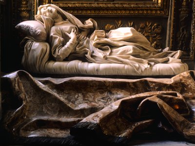 Itálie, Řím, kostel San Francesco Ripa, blahoslavená Ludovica Albertoni od Gian Lorenzo Bernini