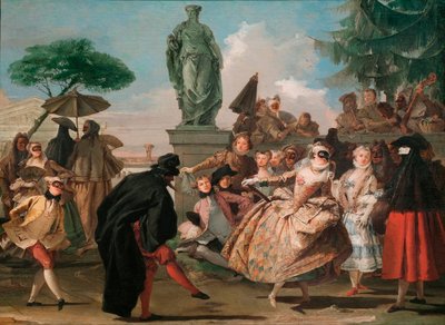 Le menuet - The Menuet - Tiepolo, Giandomenico (1727-1804) - 1756 - Olej na plátně - 80,7x109,3 - Museu Nacional d