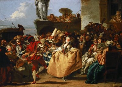 Karnevalová scéna Menuet od Giovanni Domenico Tiepolo