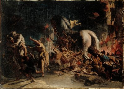Obléhání Tróje, cca 1760. od Giovanni Domenico Tiepolo