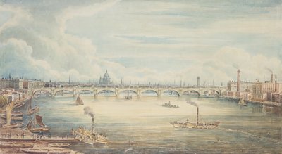 Z Hungerford Pier, 1837 (wc na papíře) od Gideon Yates