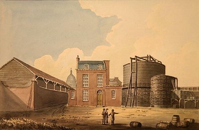 Pohled na Phoenix Gas Works, Bankside od Gideon Yates