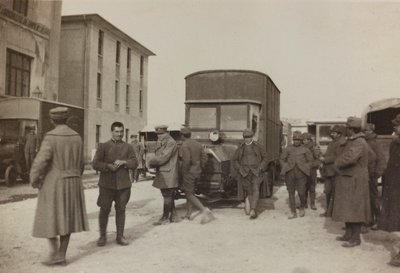 Album "Pictures of War II": Italští vojáci v Gradisca Sagrado, Gorizia, Itálie (černobílá fotografie) od Gigliucci Gigliucci