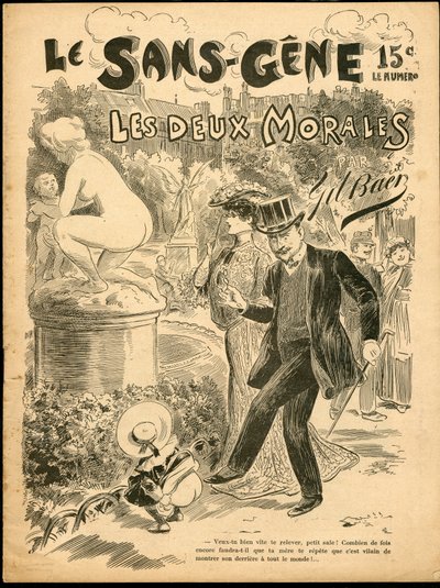 Sans Gene - Ilustrace Gila Baera (1859-1931): Umění, sochařství Socha, dětství, veřejná zahrada, nahota od Gil (1859 1931) Baer