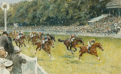A Finish at Goodwood, 1929 od Gilbert Holiday
