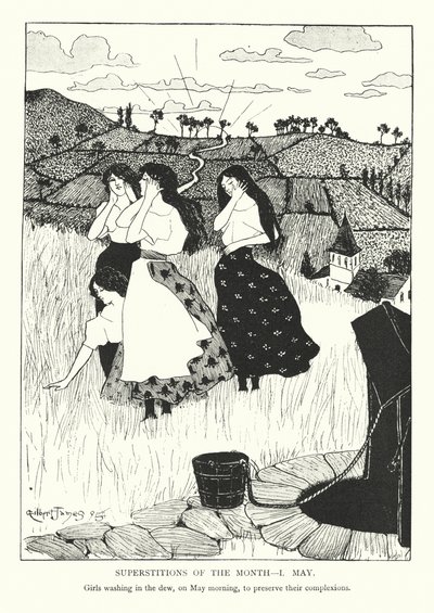 Pověry měsíce - 1. květen (litografie) od Gilbert James
