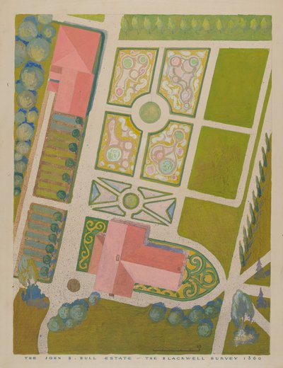 John B. Bull Garden, c. 1938. od Gilbert Sackerman