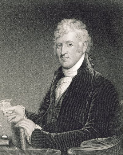 David Humphreys, vyrytý Georgem Parkerem (fl.1834-d.1868) podle kopie původního obrazu od Jamese Herringa (1794-1867) od Gilbert Stuart