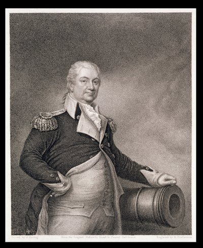 Generálmajor Henry Knox (1750-1806) rytý John Francis Eugene Prud