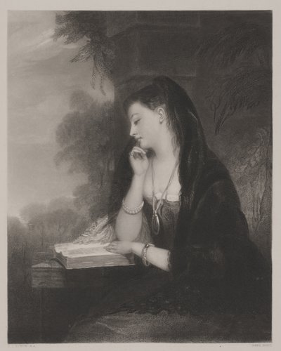 zamyšlený (akvatinta) od Gilbert Stuart Newton