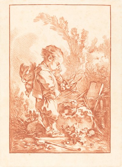 The Marauder The Thief, c. 1769. od Gilles Demarteau