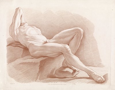 Ležící mužský akt od Gilles Demarteau
