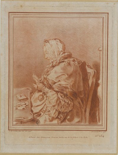 Portrét Madame Geoffrin 1699-1777, 1770. od Gilles Demarteau