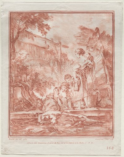 The Washerwoman, 1767. od Gilles Demarteau
