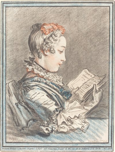 Mladá dívka čtoucí Héloise a Abélard, 1770. od Gilles Demarteau