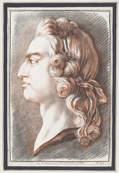 Ludvík XV od Gilles Demarteau, the Elder, after Jean François Clermont