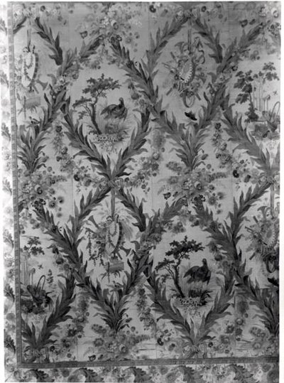 Hedvábná tapeta z ložnice císařovny, 1787 (hedvábí) od Gilles Gaudin