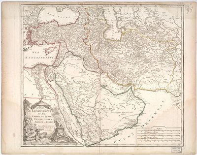 Státy Grand Seignor v Asii - Říše Persie, Země Usbeců, Arábie a Egypt od Gilles Robert De Vaugondy