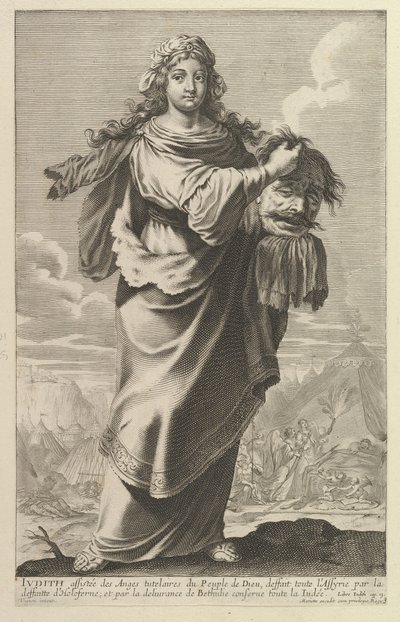 Judith, 1647. Tvůrci: Gilles Rousselet, Abraham Bosse. od Gilles Rousselet and Abraham Bosse