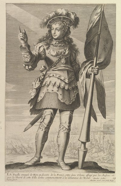 The Maid of Orleans, 1647. Tvůrci: Gilles Rousselet, Abraham Bosse. od Gilles Rousselet and Abraham Bosse
