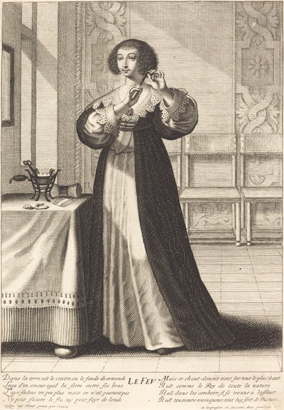 oheň od Gilles Rousselet after Grégoire Huret