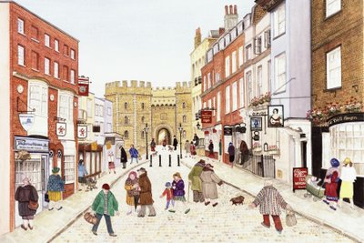 Zámek Windsor, 1989 (akvarel na papíře) od Gillian Lawson