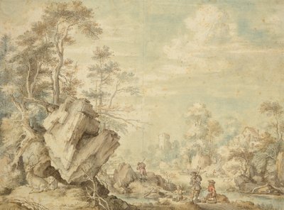 Krajina, 1623 (pero a wc na papíře) od Gillis Claesz d Hondecoeter