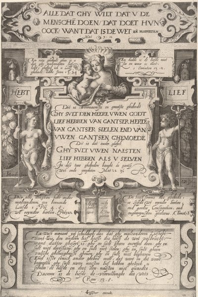 Přikázání milovat jeden druhého, 1599. od Gillis van Breen