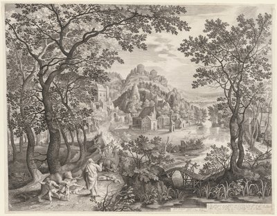 Elisha Cursing the Children of Bethel who are be pohlted by bears, 1602. od Gillis van Coninxloo